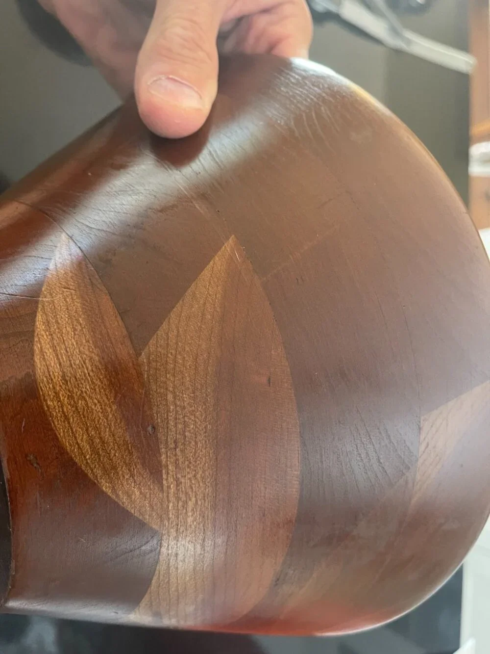 Large Black Walnut Salad Bowl Made in USA - Lebanon Supply